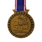 Metal Bronze Thailand Medals Custom Designed Antique Bronze Colors Sport Thailand Narthon Running Medal