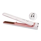 Wireless electric curling iron 2 in 1 travel hair straightener USB rechargeable mini cordless flat iron