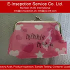 Guangzhou wallet handbag during product pre shipment inspection service in china