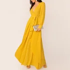 Fashion Custom Lady Chiffon Ruffle Maxi Dress OEM/ODM Vestidos Women Elegant Summer Casual Dresses
