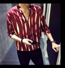 Stripe pullover shirt men herren hemd camisa masculina shirt homme korean fashion stylish designer shirt men 2019