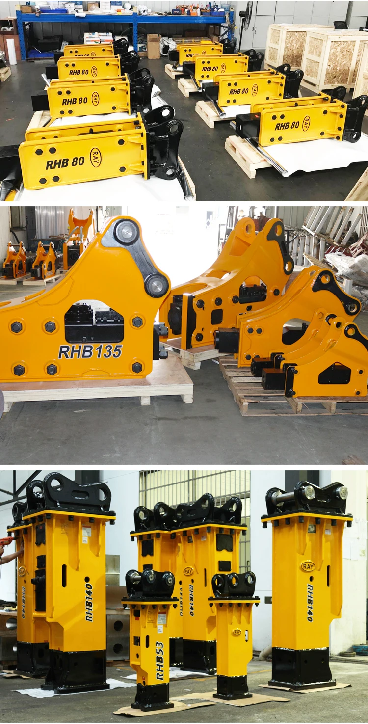 Durable 20 ton excavator hydraulic breaker hydraulic breakers for skid steer loaders