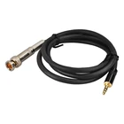 BNC Male to 3.5mm 1/8" Stereo Plug Adapter Cable for Audio Mixer Video DVD Player Stereo Recorder Converter
