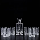 High quality 7pcs set Crystal glass whisky bottle and whisky glass set