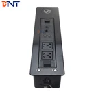 uk plug conference table wireless charger desk power sliding socket /office furniture desk ocket outlet with network hdmi