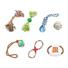 Durable Private Label Pet Chew Cotton Rope Ball Toys Set For Dog And Cat