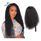 Raw Virgin Remy Indian Human Hair Wet and Wavy Water Wave Lace Closure Front Jewish Wig Kosher Wigs