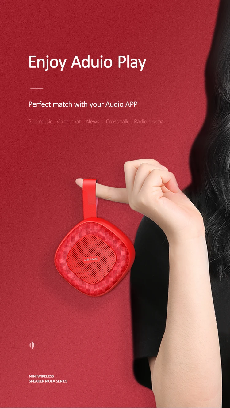 Usams High quality Mofa Series Hands-free Wireless Mini AUX Speaker - ANKUX.COM