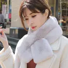 2019 new Multi color faux rabbit fox mink fur scarf and shawl for women