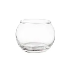 Glass Fish Bowl For Decoration Glass Factory Sale 4-20 Inch Round Cold Cut Clear Glass Fish Bowl For Home Decoration