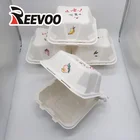 Lunch Box Sugarcane Box Eco Friendly bagasse take away food container
