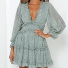 Available in multiple colors Minimalist Deep V longsleeve dresses women party