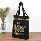 Heavy Bag Custom Printed Logo Heavy Canvas Tote Bag Black Shopping Bag Cotton Material