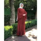 Kaftan Abaya Dubai 2019 Ins Wrinkling Large High Density Chiffon Muslim Dress Long Dress