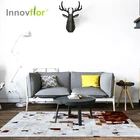 Luxury Elegant Home Decoration Bedroom Stitched Cowhide Area Rugs And Carpets fur rug