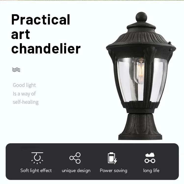 New Design Outdoor Lighting Decorative IP54 Garden Pillar Lights