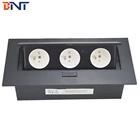 smart hidden desktop power sockets/office furniture table gas pop up sockets with network hdmi vga usb data