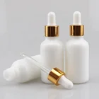 Bottle Screw Cap Dropper Bottle Essential Oil Luxury Opal White Porcelain Glass Dropper Bottle With Gold Screw Cap