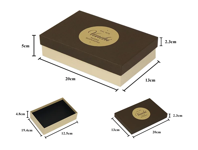 printed eco friendly cardboard rigid paper packaging gift box
