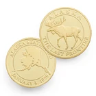 Custom 40mm Commemorative Animal Souvenir Panda Pure Gold Coin
