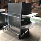 Black supermarket shelf ,retail shelving with punch back panel