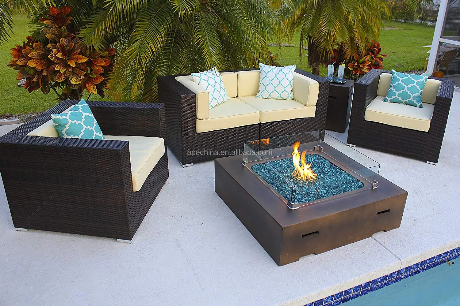 Europe and America courtyard heating stove villa stone baking stove outdoor