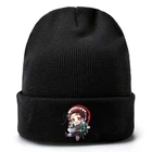 5 Styles Demon Slayer Kimetsu no Yaiba Winter Cartoon Anime Knitted Hat Fashion Women Men Kintted Hats Winter