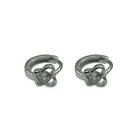 Vantage jewelry 925 sterling silver rhinestone hoop earring wedding punjabi earring