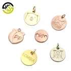 Men's Pendant Metal Tags for Bracelet Charm Pendant Wholesale Custom Engraved Logo Metal Jewelry Tags for Bracelet