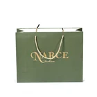 custom logo print extra wide base large packing bakery carry shopping paper bags for cake box