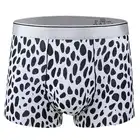 Manufacturers direct new men's boxer briefs ice silk breathable leopard print boxers underwear