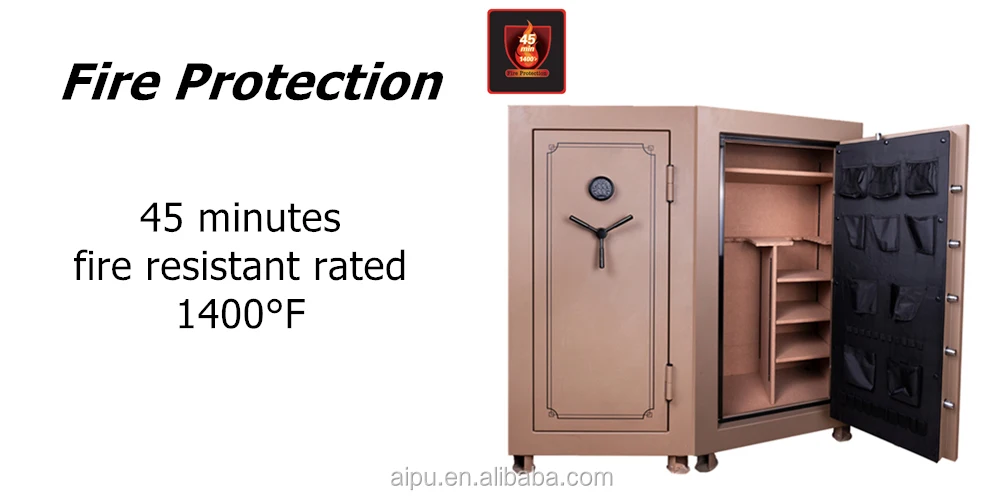 New AIPU Fireproof Gun Safe 59PMS22TH /U L rated burglary protection gun cabinet/ 22 rifles safe storage /weapon safe