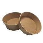 Manufacturer Price Disposable Kraft Paper Bowl Take Away Salad Bowl with Lid