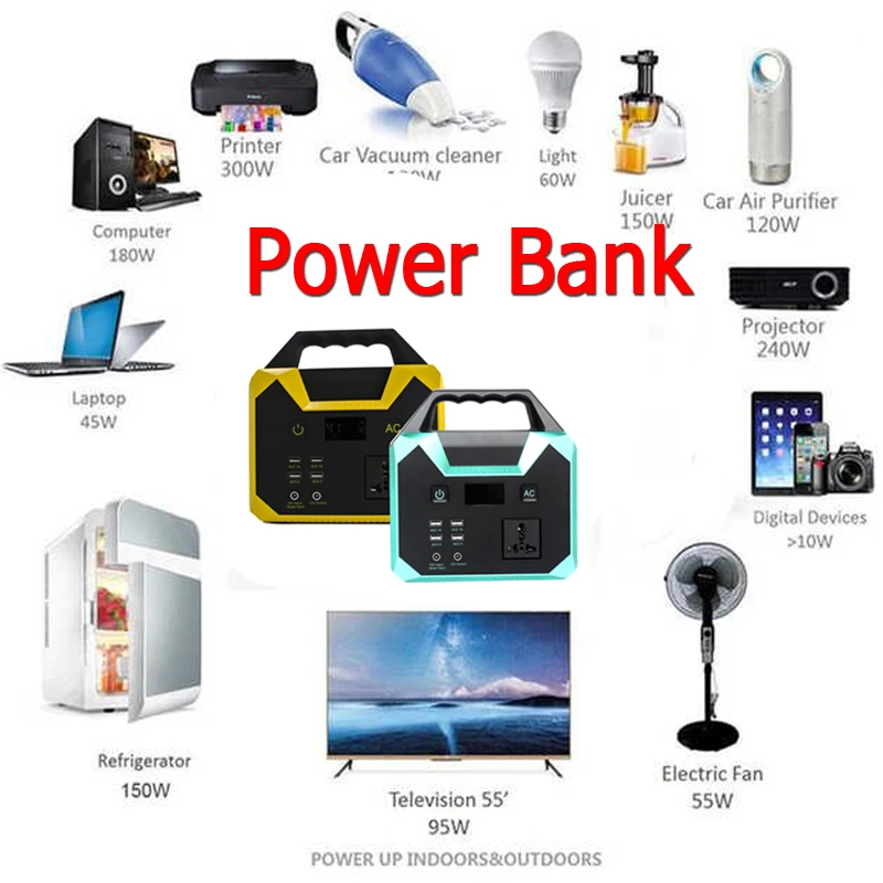 Guangzhou 110v 220v MB200 MB400 MB500 portable power bank station 200000 mah for home laptop 200W 400W 500W 18000mah battery - ANKUX.COM