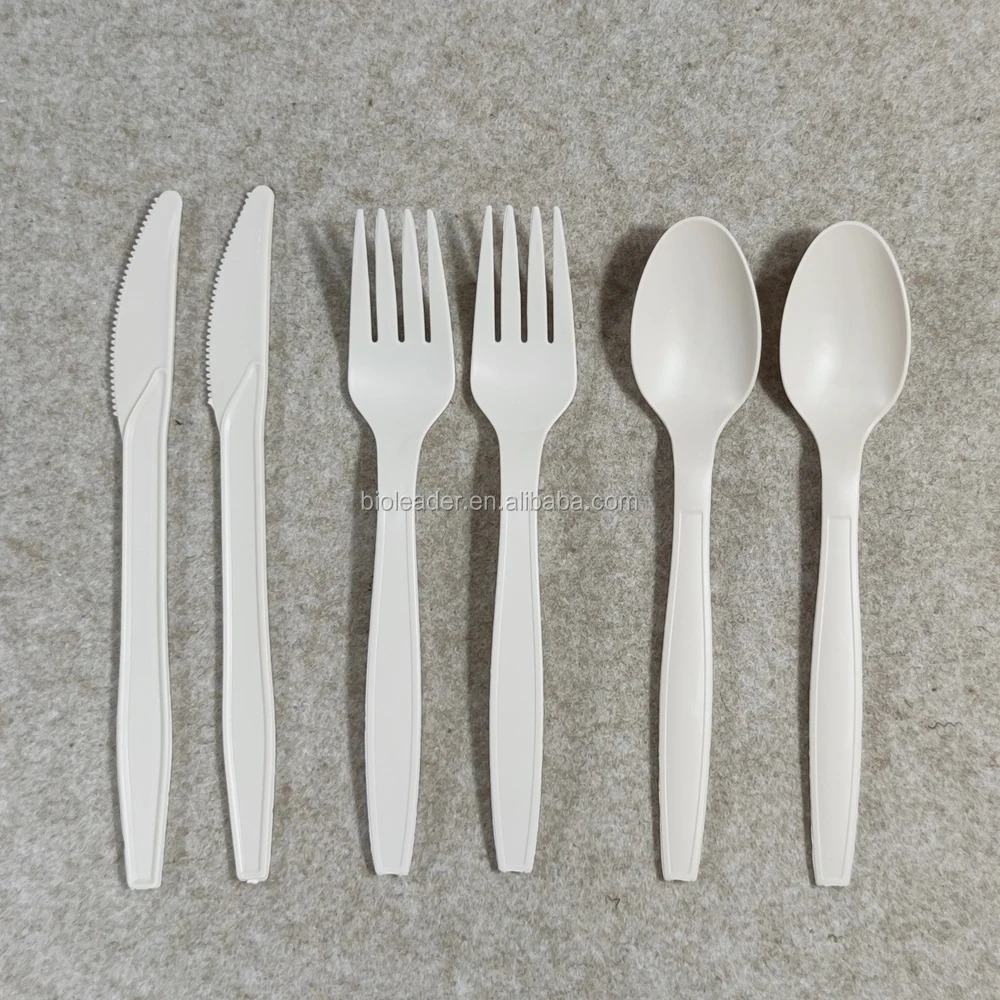 Wholesale Biodegradable Disposable Compostable CPLA Plastic Cutlery