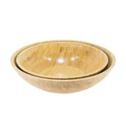 BAMBKIN Home Kitchen fruit salad serving natural bamboo food bowl