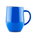 Double walls stainless steel water bottle vacuum insolation egg shape wine coffee cup with handler