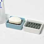 New Style Simple Stainless Steel Ceramic Soap Holder Bathroom Soap Dish