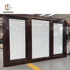 Double glass panel casement window Double Glazed Swing Window with built-in shutter