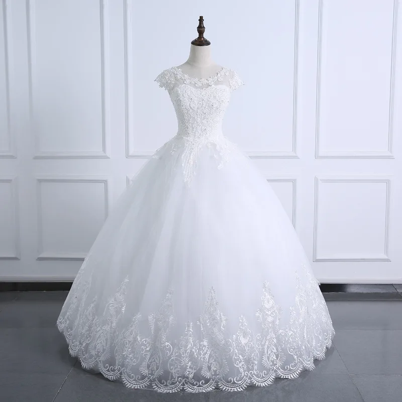 vestido de noiva manga curta renda