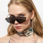 Newest Luxury Original Personalized One Piece Metal Rimless Unisex Sun Glasses UV400 Shades Women Sunglasses