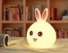 Rabbit Rabbit Christmas Lights Colorful Cute Rabbit LED Table Lamp Silicone Night Lights Book Lamp