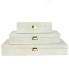 Wood Wooden Luxury Wooden Jewellery Gift Storage Box With Pu Leather For Home Decor