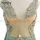 Popular design rhinestone wedding gown dresses for bridesmaid with trailing WDP-065