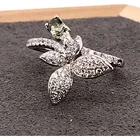 Brilliant Cz Beautiful Rings Brilliant Cz Orchid Beauty Girls Stock Silver Flower Rings