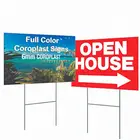 Custom Printed Corrugated Plastic Board Corfluten Correx Cartonplast Coreflute Sheet Sign Floor Standing