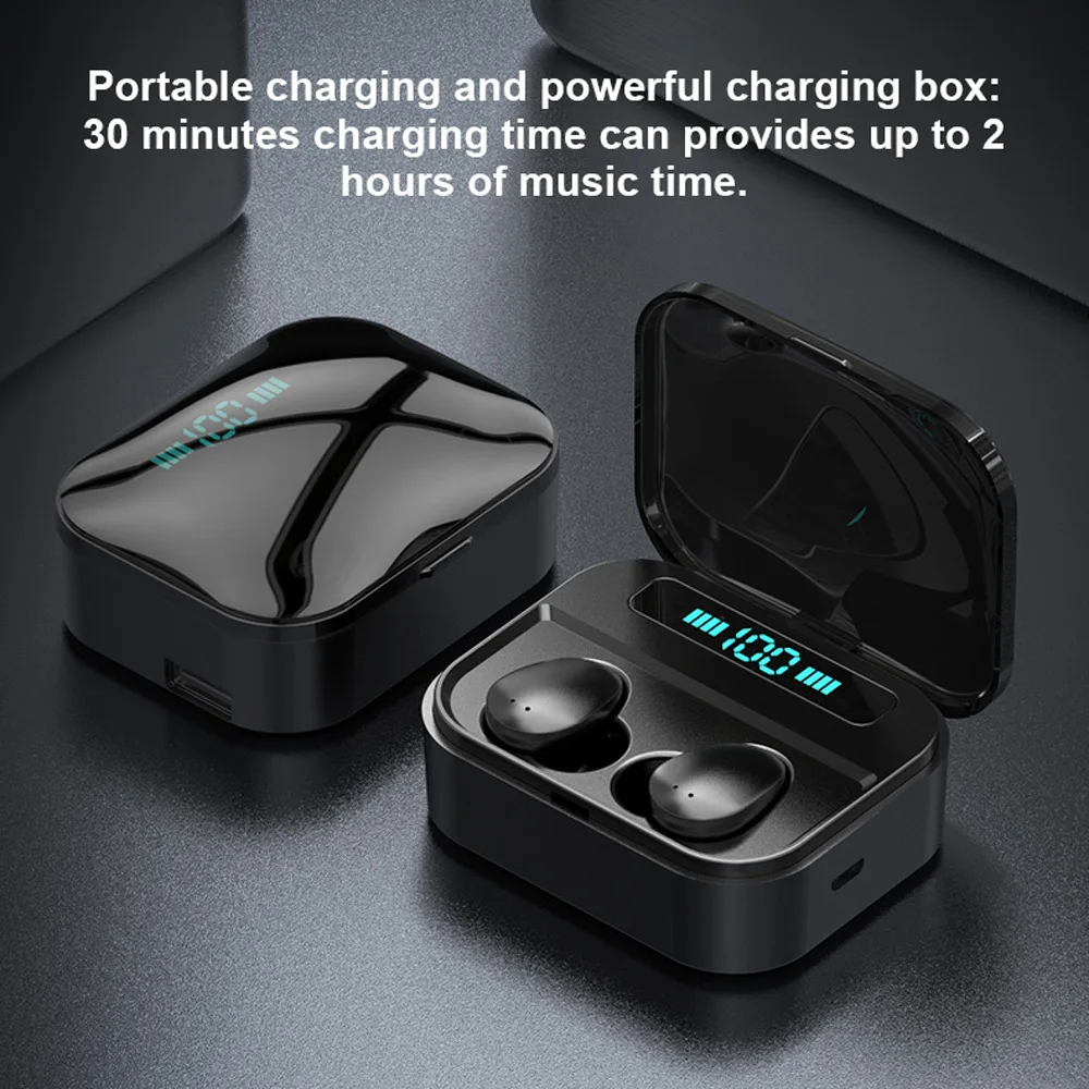 private label wireless earbuds 2200mAh Battery ear pods earbuds Power Bank Charging Cellphone tws earbud 2020 - ANKUX.COM