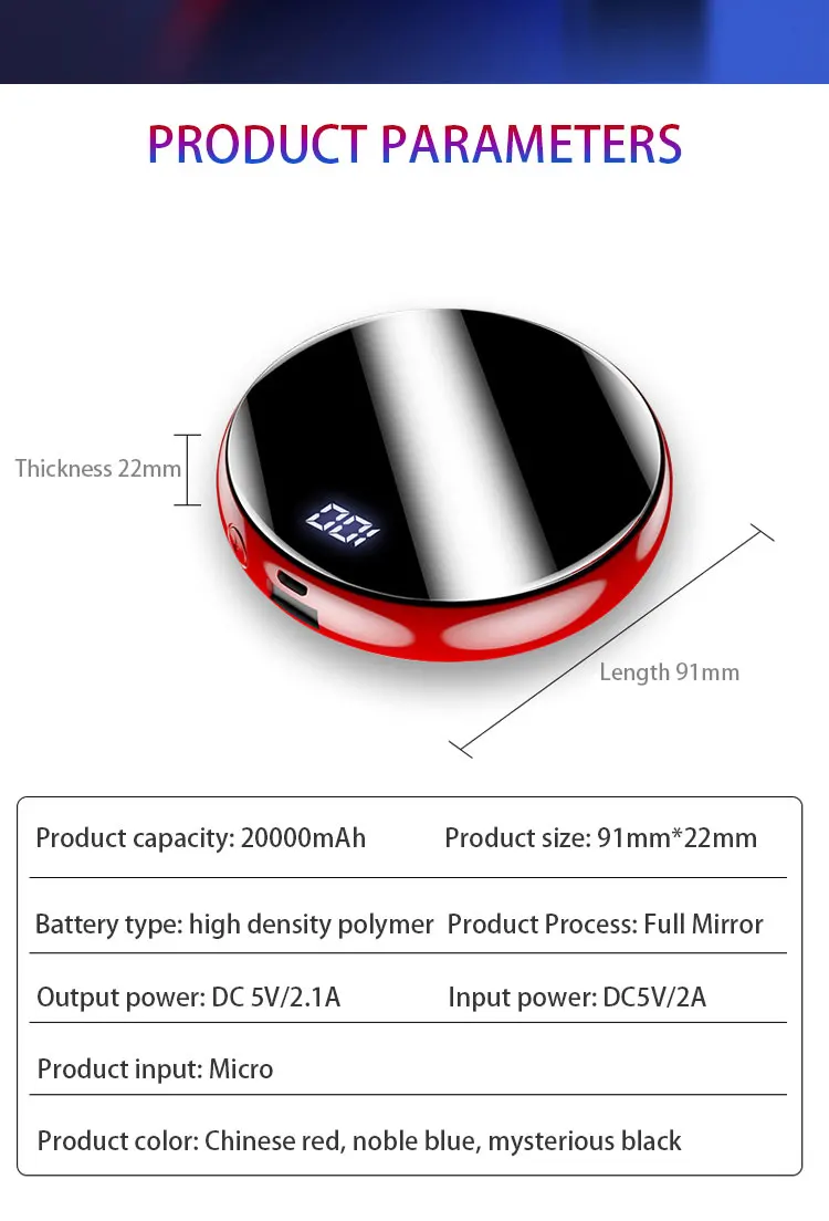 portable 10000mah lithium battery DC Dual USB 5v.1a mini pocket digital power bank for mobile - ANKUX.COM