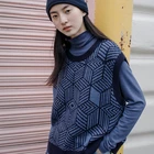 The new autumn/winter restores ancient ways round collar turtleneck wool knits vest for women