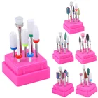 Ceramic diamond electric rotary burr manicure bit set carbide nail drill filing bits